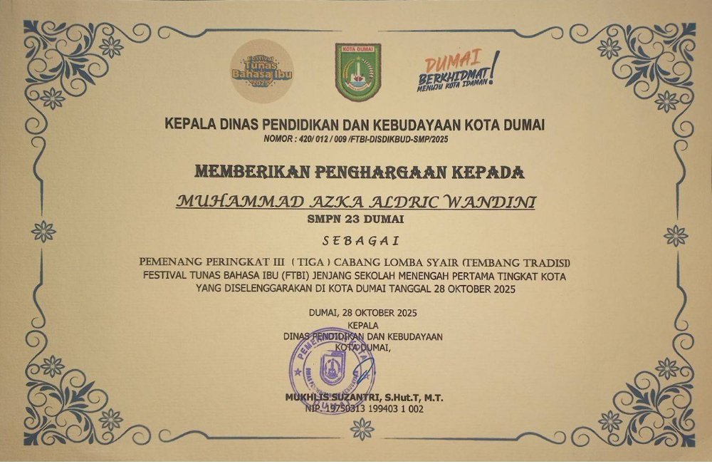LOMBA SYAIR ( FESTIVAL TUNAS BAHASA IBU)